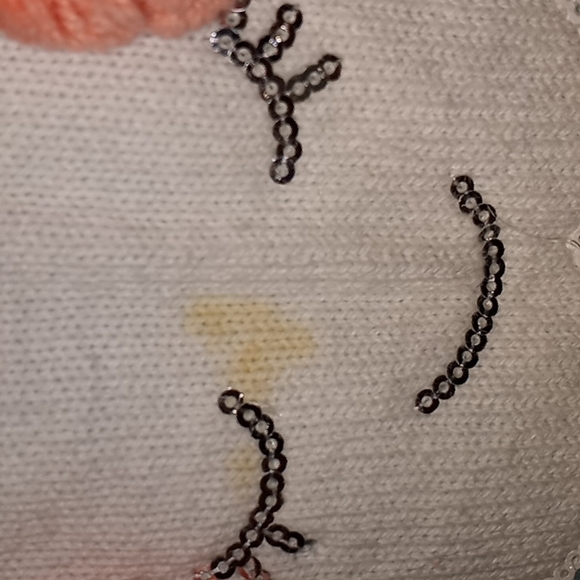 Snowflake and Cloud Sequin Pom Pom Sweater Size 5/6 - Picture 9 of 9